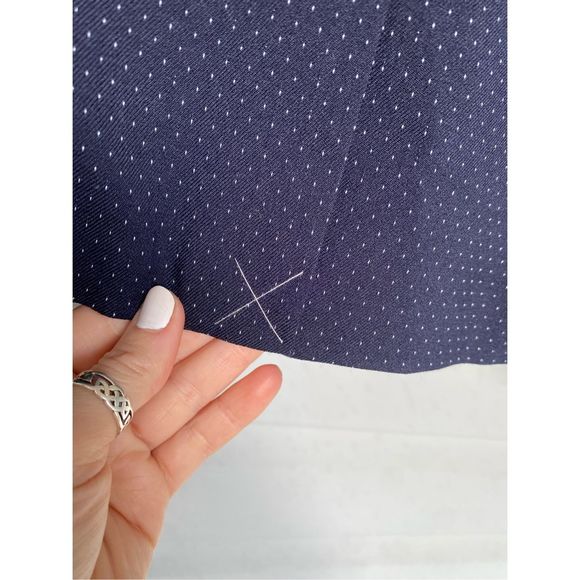 Ann Taylor NWOT Navy Blue White Dot Blazer Jacket, Size 8 - Picture 8 of 10